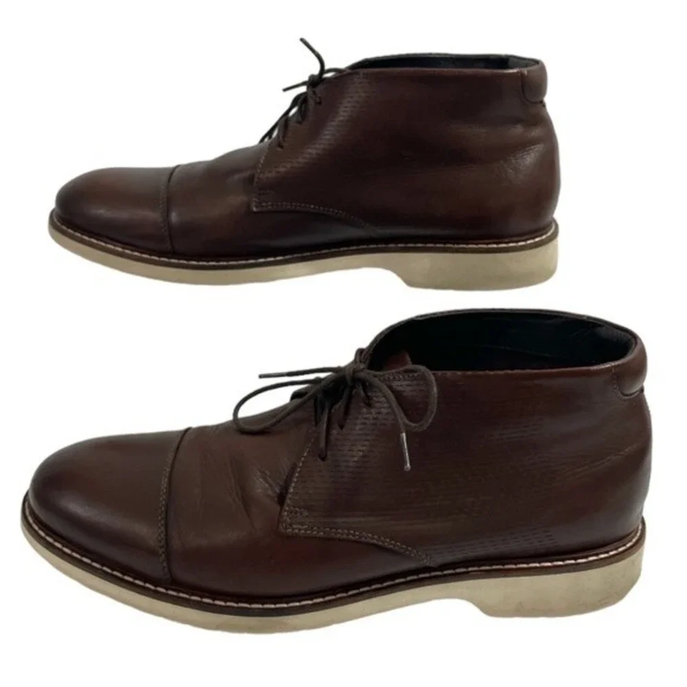 Johnston & Murphy Size 10.5 Atwell Chukka Boots Men’s Calfskin Leather Shoes